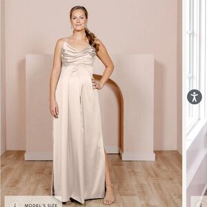 Revelry-maternity Skye satin dress